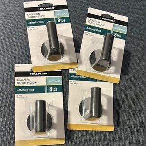 Hillman Modern Robe Hook Set - Matte Black
